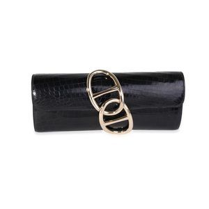 Hermes Bleu Indigo Crocodile Niloticus Egee Clutch PBHW